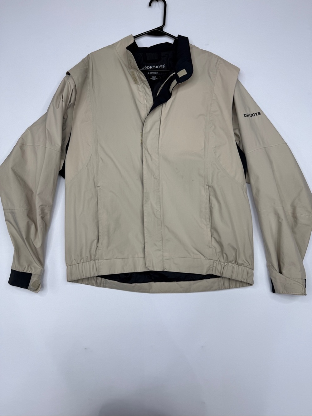 FootJoy DryJoys Beige, Tan Golf Rain Jacket, Men’s Large